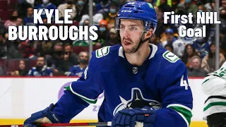 Kyle Burroughs #44 (Vancouver Canucks) first NHL goal Nov 19, 2021