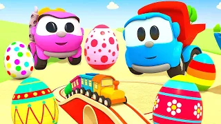 Leo finds surprise eggs with friends! Cars & Trucks. Funny cartoons for kids.