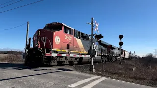 CN train M382 slowly climbing the hill at Mansewood