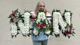 How To Make Funeral Letter Flowers//FUNERAL FLOWERS//FOLIAGE EDGE
