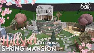 Bloxburg:: Hillside Spring Mansion 68k || EXTERIOR|| mobile speedbuild