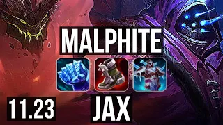 MALPHITE vs JAX (TOP) | 6/0/9, Dominating | KR Master | 11.23
