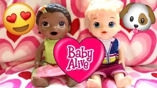 BABY ALIVE has a PLAYDATE! PLAYING with the PUPPY. The Lilly and Mommy Show! The TOYTASTIC Sisters!