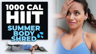 1000 CALORIE WORKOUT | super intense HIIT | burn almost 1000 calories at home  (no equipment)