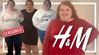 H&M DID ME DIRTY WITH THESE JEANS | plus size fashion try on haul | 2023