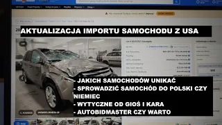 Aktualizacja - samodzielny import samochodu z USA, jakich tytułów unikać Salvage Title wytyczne GIOŚ