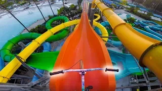 BMX RIDING AT INSANE WATER PARK!!