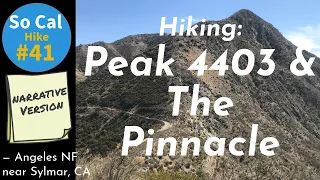 Hike #41N: Hiking Peak 4403 & The Pinnacle, San Gabriel Mountains, CA (Narrative Version)