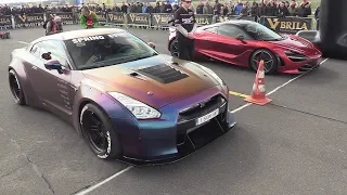 Liberty Walk Nissan GT-R R35 vs Mclaren 720S