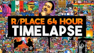 REDDIT PLACE (r/place) - 64 HOUR TIMELAPSE IN 5 MINUTES