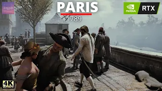 Assassin's Creed Unity - Relaxing Walk in Paris 1789 | 4K Ultra Enhanced Graphics - Ray Tracing GI