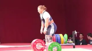 WWC 2013 Wroclaw Women 75+ kg Tatiana Kashirina 190 kg clean and jerk