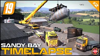 🇬🇧 Transporting Silos With Mercedes Actros Caterpillar & LTM1300 Crane  ⭐ FS19 Sandy Bay