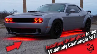 Installing Led Underglow to the Widebody Challenger R/T #widebodychallenger #underglow