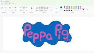 How to draw the Peppa Pig logo using MS Paint | How to draw on your computer