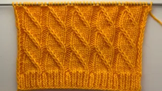 Easy Knitting Stitch Pattern For Sweater/Cardigan/Jacket Design