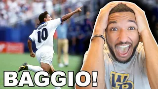 FIRST REACTION TO ROBERTO BAGGIO - THE BEST ITALIAN FOOTBALLER EVER (The Divine Ponytail)