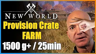 New World - 1,5k+ Coin/60 Salt in 25 min! Provision Crate Farm Route [Everfall] Get Your T3 Recipes!