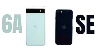 Google Pixel 6A vs Apple iPhone SE Speed Test!