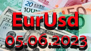 Курс евро доллар Eur Usd. Прогноз форекс 05.06.2023 евро доллар. Forex. Трейдинг с нуля.
