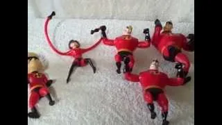 Lot of 5 Disney Pixar The Incredibles Plastic Figurines used Junk Drawer