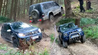Suzuki Jimny or Dacia Duster, Pajero Long? Which is better for Forest Offroad?