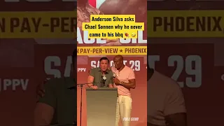 ANDERSON SILVA ASKS CHAEL SONNEN WHY HE NEVER CAME TO HIS BBQ 🍖🤣