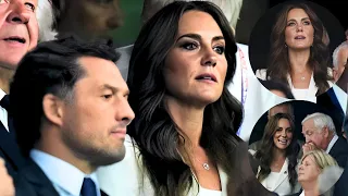 Kate Middleton Watches England Compete Against Argentina in the Rugby World Cup in France.