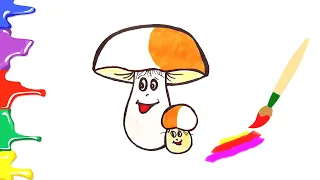 Вчимося малювати Гриби / Малювання для дітей / Learning to draw Mushrooms for Kids