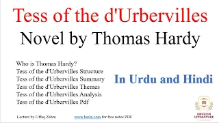 Tess Of The D'Urbervilles Novel by Thomas Hardy, Tess of the d'Urbervilles Analysis and Summary, PDF