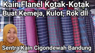 Kain Flanel Kotak. Sentra Kain Murah Cigondewah Bandung.