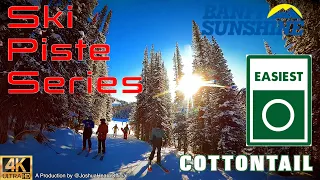 Ski Banff Sunshine Village | Cottontail | Top to Bottom 360 Groomer Point of View | Ski Piste Series