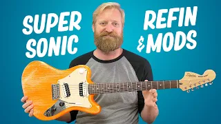 I Finally re-Finished my Squier Super Sonic + 10 total pickup settings & a kill switch