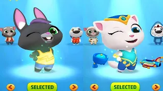 Talking Tom Gold Run New Update VS Chinese Version New Character Talking Becca VS Genie Angela