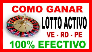 METODO PARA GANAR EN EL LOTTO ACTIVO  - ESTRATEGIA 100% EFECTIVA