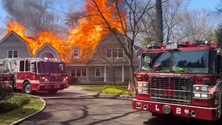 *FULLY INVOLVED MANSION - EAST NORWICH NY