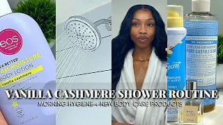 Cozy Shower Routine Vanilla Cashmere | Morning Hygiene + Body Care + Skin Care Routine for Dry Skin