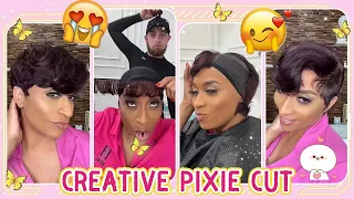 🔥Versatile Quick Weave Install On Cap Method | Creative Short Pixie Cut Start To Finish Tutorial