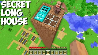 I found SUPER LONG SECRET DIAMOND HOUSE INSIDE THE DIRT in Minecraft ! SECRET DIAMOND DOOR !