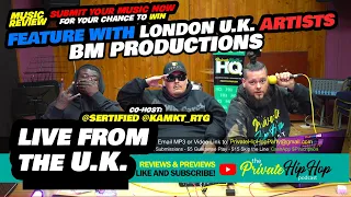 “Reviews & Previews” #198 - PrivateHip-Hop Live Stream - LIVE FROM THE U.K. !! Win Free UK Feature!