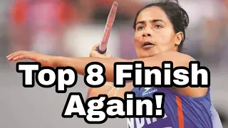 Annu Rani finished in top 8 | Women's Javelin Throw Final | 2022 World Athletics Championships