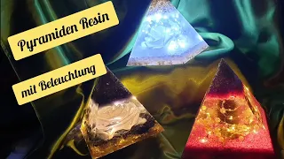 Resin-Pyramide mit Beleuchtung