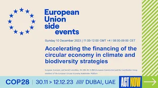 Accelerating the financing of the circular economy in climate and biodiversity strategies