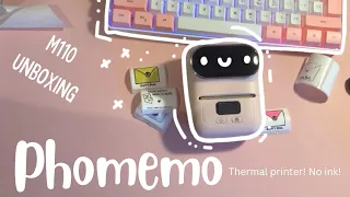 Phomemo m110 Unboxing + making stickers 🌼
