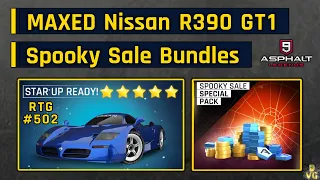 Asphalt 9 | MAXED Nissan R390 GT1 & Spooky Sale Bundles | RTG #502