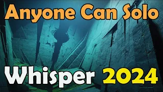 Anyone can solo the whisper mission in Destiny 2 in 2024.