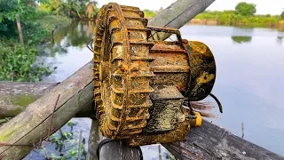 Restoration Old Rusty Scallop Air Blower | Restore Vacuum Pumps For Oxygen Air