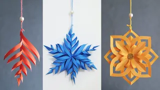 6 Easy and Attractive Paper Wall Hangings - Eco-friendly Christmas decoration Ideas