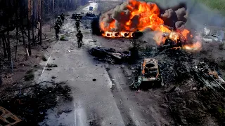 13 Minutes Ago | Russian FPV Drones Bombard a Line of Ukrainian Military Tanks in South Donetsk.