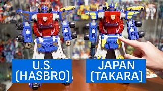 Armada Optimus Prime - Hasbro vs. Takara Comparison